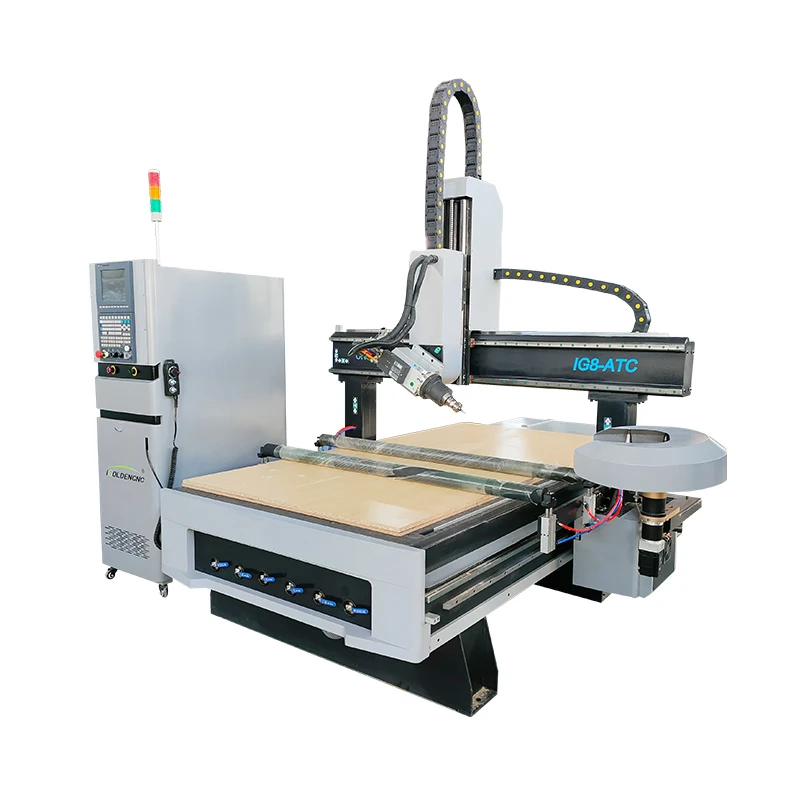 hot selling economic 1325 woodworking cnc wood router 4 axis atc kitchen cabinet making machine furniture industry
