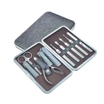 hot selling Manicure Pedicure Nail Clippers Set Professional Grooming Kits with Leather Case
