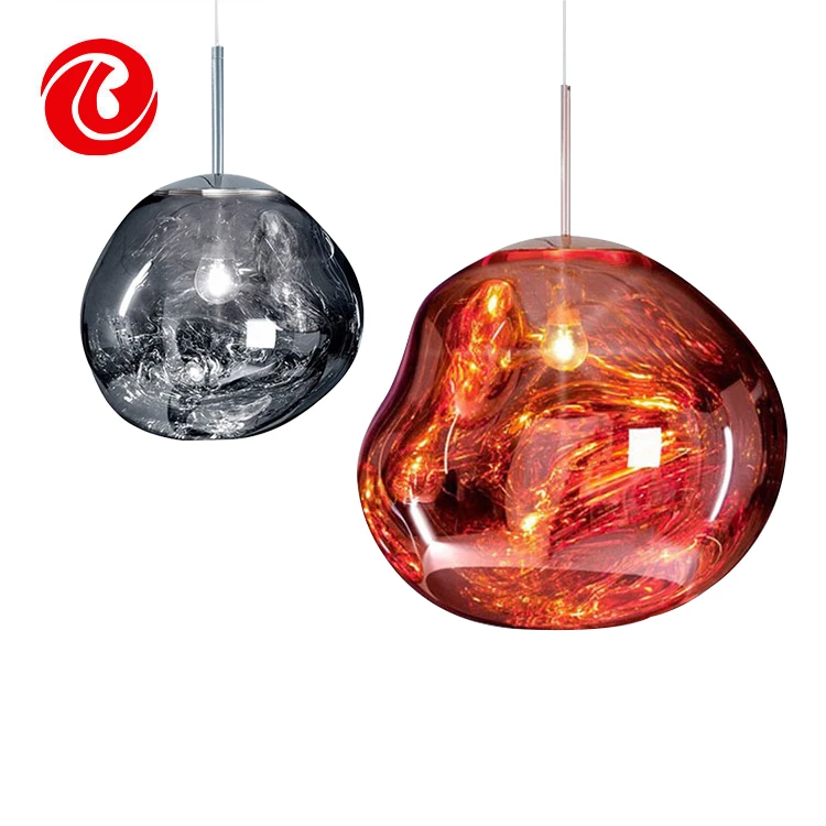 Hot selling personality lighting gold energy saving modern glass pendant light