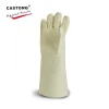 Hot selling Yellow Para-aramid Felt 500 Deg.C Industrial Heat Resistant Reinforced Gloves for Metal Casting and Extrusion