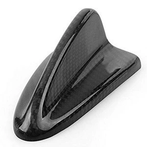 Hot style accessory black carbon fiber car roof shark fin antenna covers