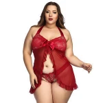 hot transparent erotic sheer mesh lace cupped babydoll women plus size  teddy lingerie