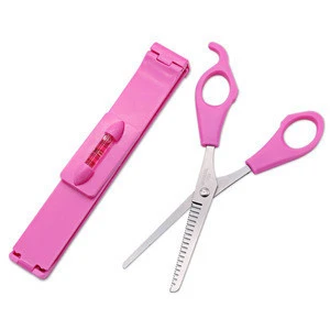 Hot wholesale pink high quality 7 inch professional grooming plastic cutting shears handle stylist hairdressing hair scissors