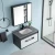 Import Hotel single sink wall hung bathroom vanity led mirror cabinet storage from China
