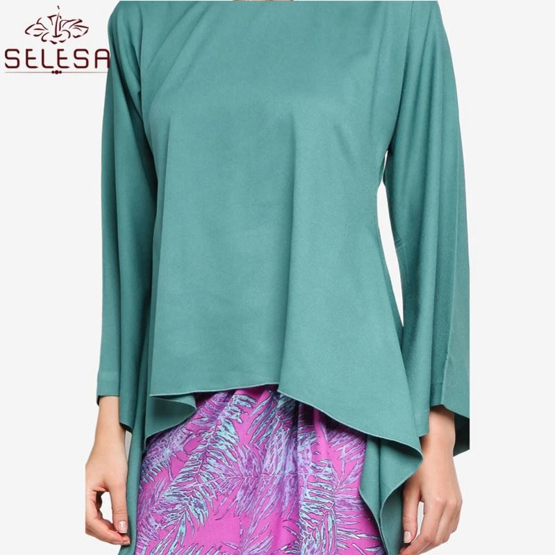 Hotsale Malaysia Latest Suits Fashion Style Long Sleeve Baju Kebaya Modest Clothes Muslim Dress Islamic Clothing