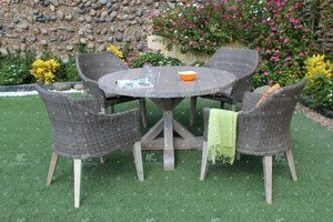 Hottest Design Wicker Poly Rattan PE Dining set table and 8 chairs Outdoor furniture