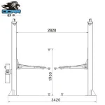 Hydraulic lifter machine for car service station/used 2 post lift for sale/car lift