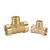 Import Hydraulic Parts Hose Pipe Fittings Male Female Brass Tee from China