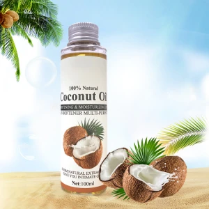 In stock 100g Organic Fractionated Hair Beauty Oil Skin Moisturizer Virgin Coconut Oil
