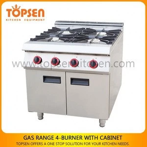 Industrial kitchen gas range oven, 6 burners gas cooker with oven, cooking ranges and appliances