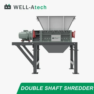 Industrial Shredding Machine Double Shaft Medical Waste Cardboard Plastic Drum Bottle Shredder