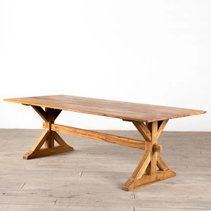 Industrial & vintage Indian Natural Wooden Dining Table