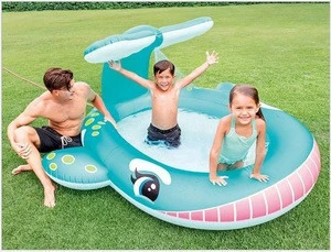 Inflatable Summer Toys Children Swimming Spray Pool Cute Whale Animal Shape Inflatable Float For Kids