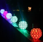 Innovative Solar Ball Hanging LED Lamp Outdoor Color Changing Walkway Landscape Light Garden Decorative Night Lights Chandelier