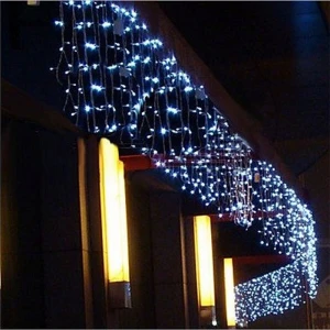 janrry waterfall icicle string light holiday decorative light decoration light curtain