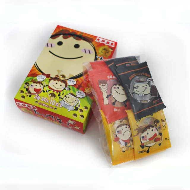 Japanese wholesale edible kids healthy import assortment rice cracker box mayonnaise soy sauce dashi flavor snacks