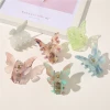 Jelly butterfly Korean translucent texture hair accessories clip catch chuck clamp temperament horsetail plastic hair claw