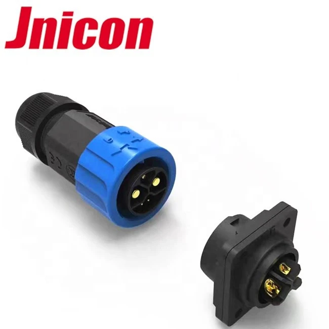 Jnicon M23 8pin male female plug and square socket IP67 battery connector for E-bike
