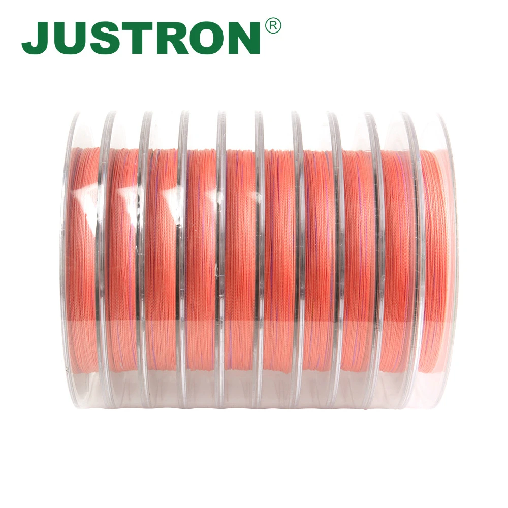 Justron PEX4 Connected spool Super Strong Multifilament PE Braided Fishing Line