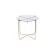 Import K&amp;B wholesale home furniture living room transparent glass top gold metal leg design round coffee table from China