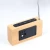 KH-WC014 Wooden FM Portable Radio With LED Clock