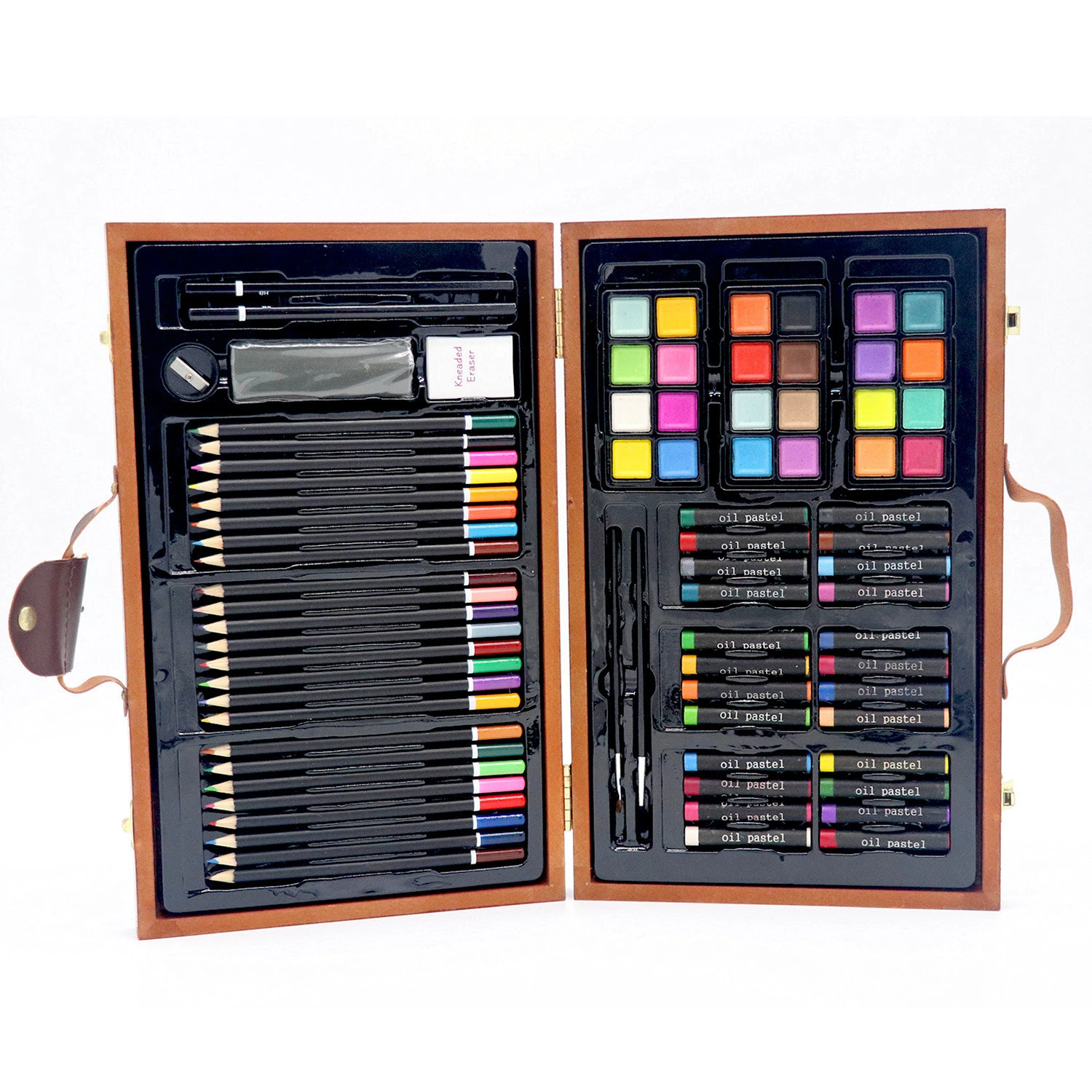 Kids Art Painting For School item Promotion  wooden case drawing stationery Set 79 pcs