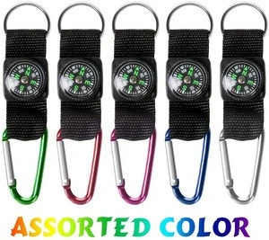 Kids Toys Prizes Outdoors Adventure Party Favors 20  Carabiner Compass Keychain Belt Clips