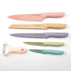 KONOLL OEM/ODM 5 pcs Non-stick Coating Knife set with Gift Box kitchen knives hot sales Northern Europe Style color knife