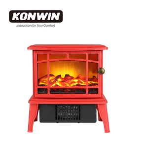 Konwin electric stove log effect fireplace mini tabletop heater FP200