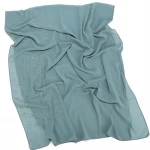 Lady High-end Dubai Muslim Hijab Ethnic Solid Silk Satin Feeling Shawl Scarf For Women