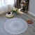Import Lake blue mandala carpet boho,luxury modern cotton round rugs carpet with tassel from China