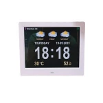 Large Table Display 3 Alarms 8 Languages 5 Medicine Reminder White Wifi Led Clock