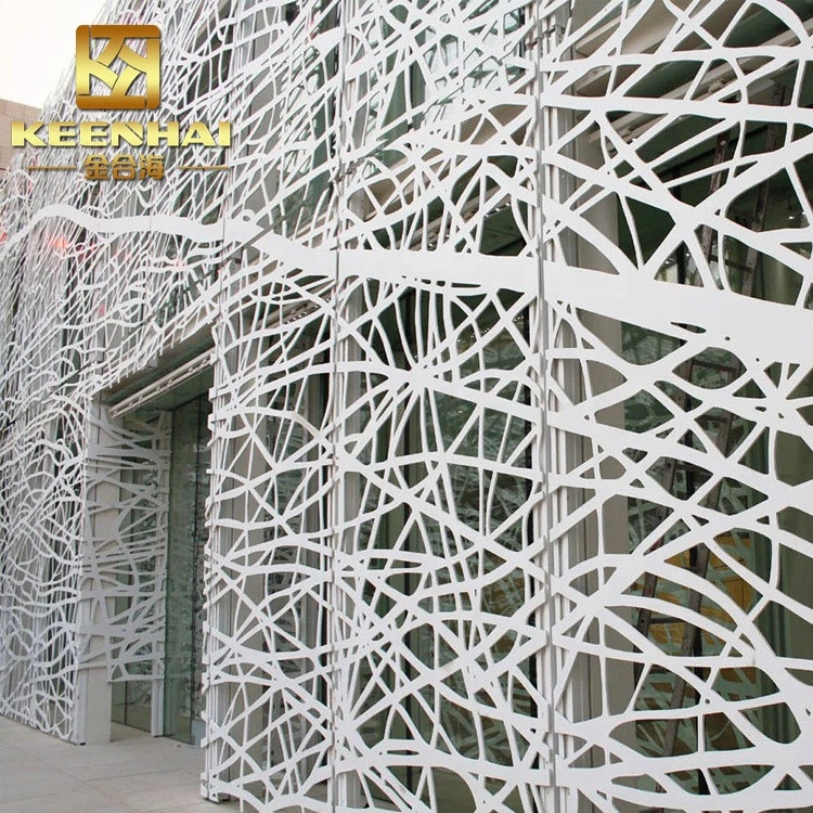 Laser Cutting Exterior Building Facade Panel Aluminum Curtain Wall Profile