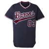 Latest Custom Design V-Neck Over Sized Baseball Uniform