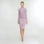 Import Lavender Lilac V-neck Cocktail Autumn Elegant with Belt Fitted Dress from USA