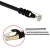 Import LBT 1M CAT 6 RJ45 Male to Female Shielded LAN Network Patch Cord with Gold Plated Plug Black Round Ethernet Extension Cable from China