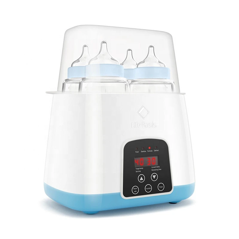 LCD display milk formula heat food baby feeding bottle warmer with steam sterilizer