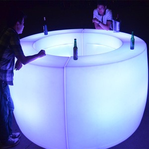 led illuminated furniture bar table Mobile APP control system color changing decor party used nightclub furniture