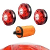 LED Road Safety Flares Car Emergency Warning Lights Reusable Roadside Safety Flare Beacon Kit for Vehicles & Boat 3 Packs
