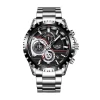 LIGE LG9842A-Black Stainless Steel Watch Men Business Top Brand Luxury Quartz Watch Men&#39;s Casual Waterproof Watches