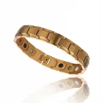 Loftily Jewelry Radiation Protection Negative Ion Health Care Bangle Men Gold Plated Titanium Steel Balance Bracelet