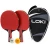 Import LOKI Custom OEM stiga table tennis racket set professional ping pong paddle set manufacturer 2 rackets 2 balls carbon rubber from China