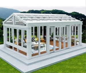 Low Price Prefabricated Aluminium Polycarbonate Sunroom Glass Room Winter garden