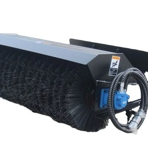 low price snow cleaner street sweepster skid steer loader attachment powered angle broom