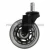 Import Low profile office chair caster wheels swivel top plate brake casters on TPR wheels for furniture from China