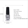 LULAA 2pc/lot 6ml Metallic Nail Polish Silver Mirror Effect Nail Varnish+BASE Coat Shinning Nail Art Polish
