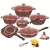 Import luxury 23pcs frying pans pots kitchen ware non stick cooking forged aluminum cookware set from China