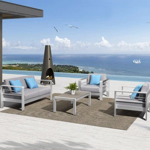 Luxury outside metal  aluminum modern furniture garden  patio sofa set
