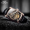Luxury Stainless Steel Case 316L Genuine Leather Strap Sapphire Glass Custom Dial Automatic Mechanical Wrist Black Men Watch