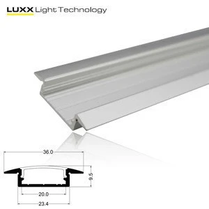 Made in China Recessed Design Aluminum Profile for LED Flexible Strip Light Stair Kitchen Closet Balcony Application